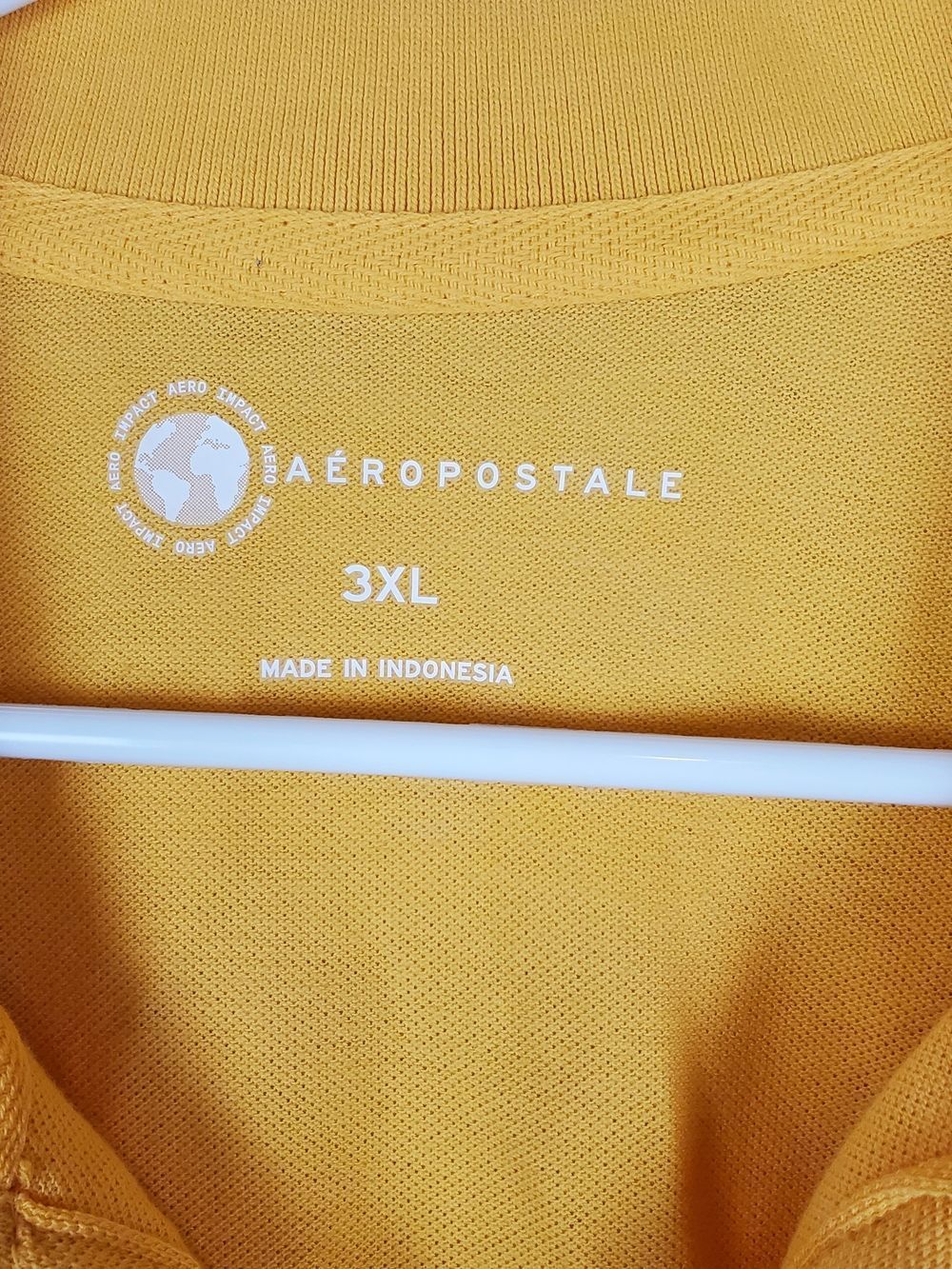 Aeropostale Aero Impact Mustard Yellow Polo Shirt Size 3Xl - Picture 4 of 7